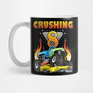 Kids Monster Truck 8 Year Old 8Th Birthday Boy Monster Car Mug